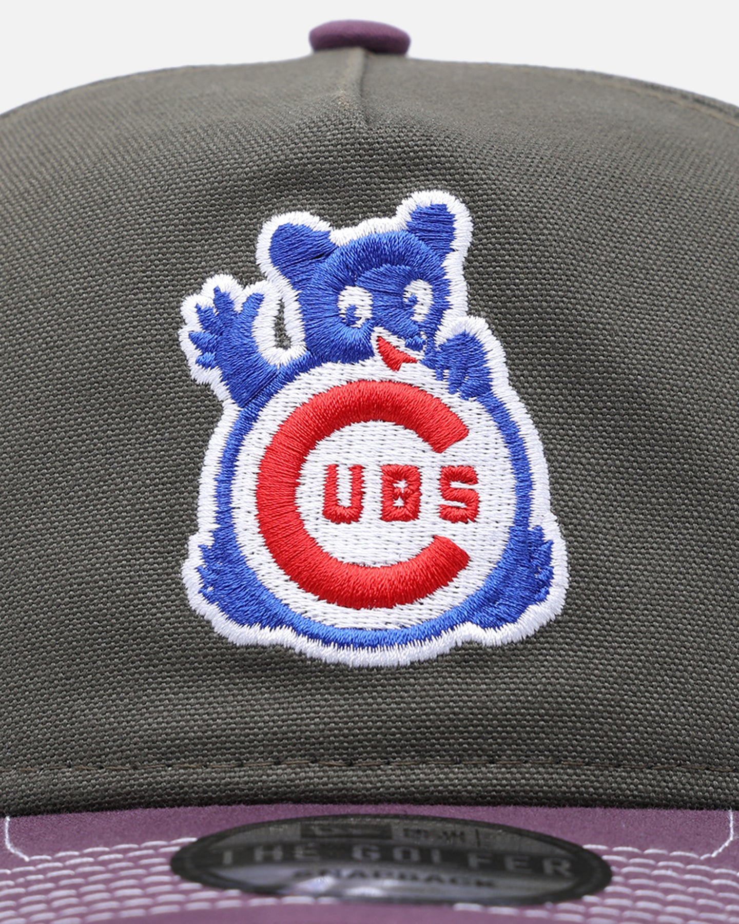 New Era Chicago Cubs 'Contrast Visor' Pre-Curved Golfer Snapback Moss/Plum、mySite、zt4zffjzw