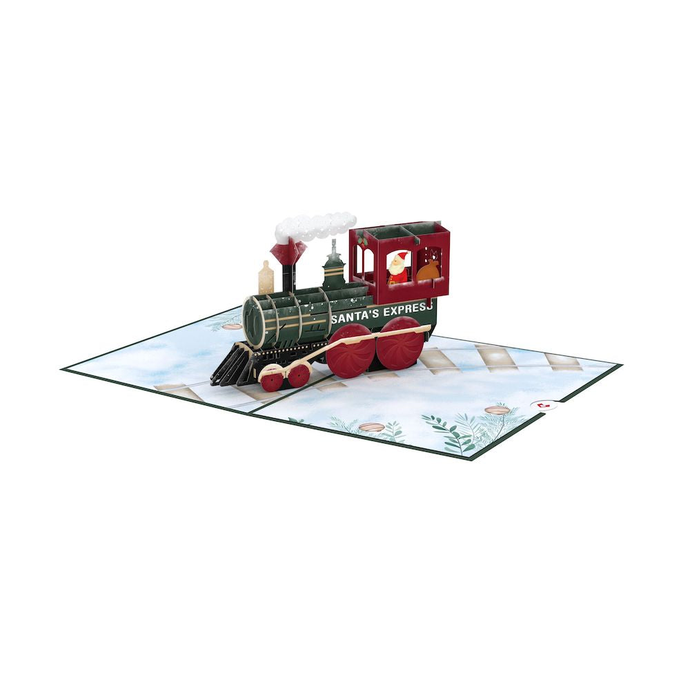 Santa Christmas Train Pop-Up Card、mySite、solidvoid