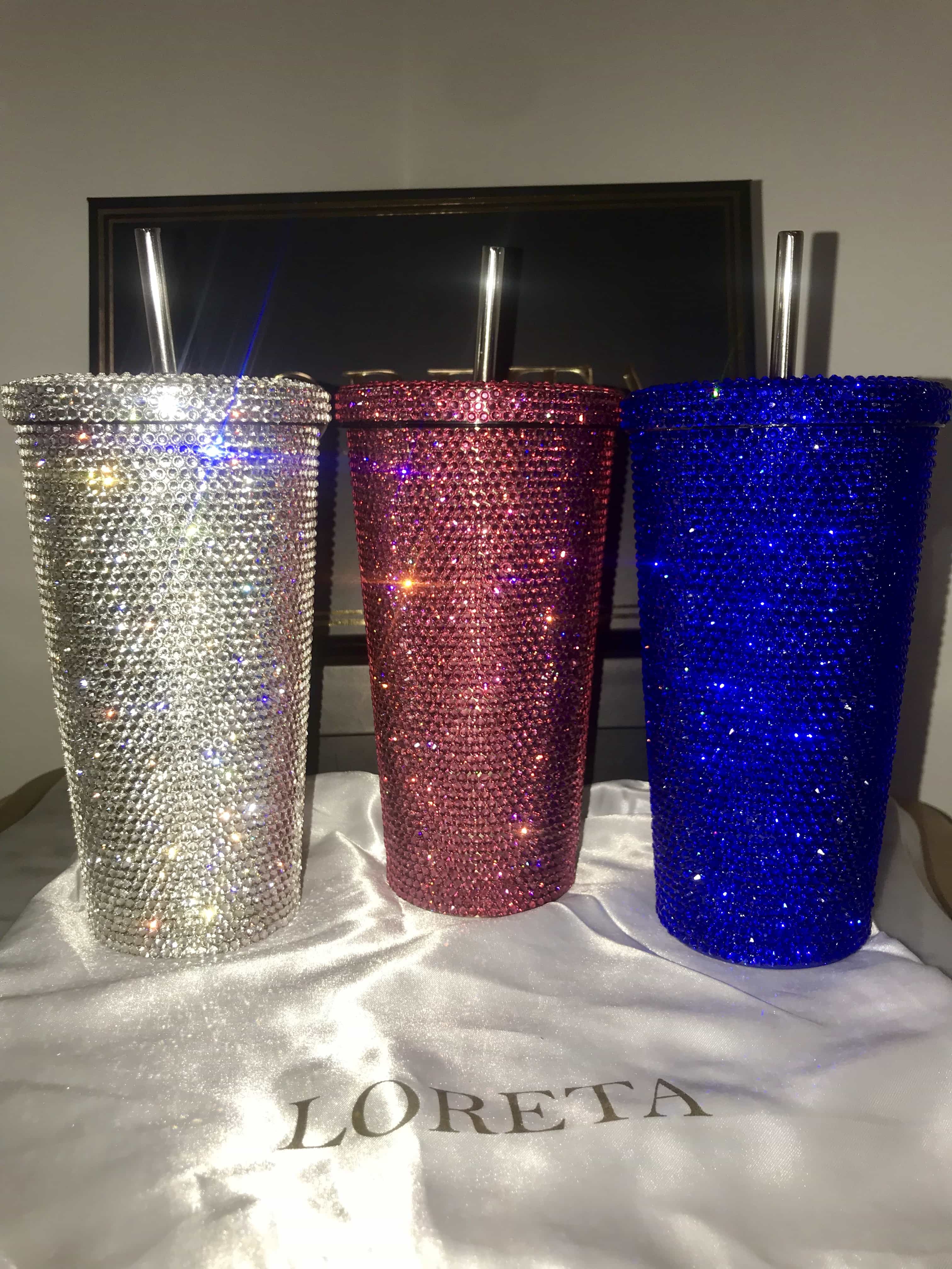  XL - Crystallized Crystal Coffee/Drink Tumbler Cup with Straw、mySite、merchandisen