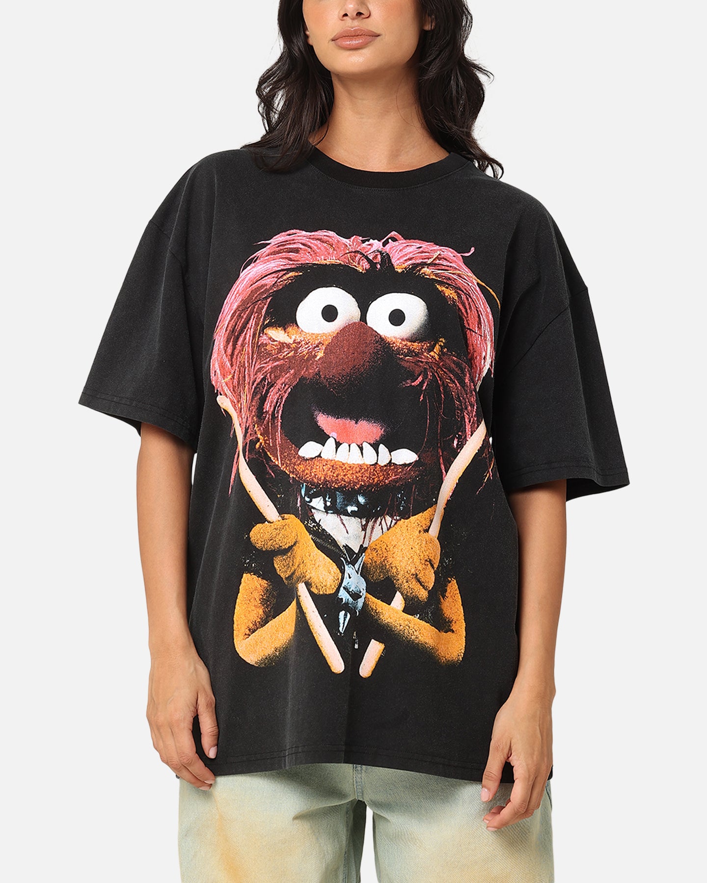 American Thrift Disney The Muppets Animal Heavy T-Shirt Vintage Black、mySite、zt4zffjzw