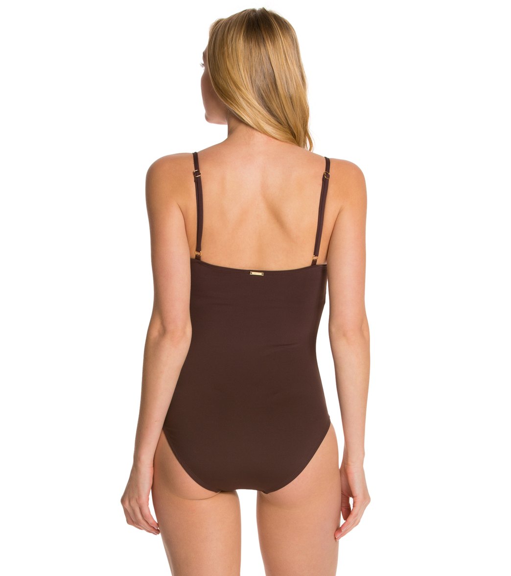 Anne Cole Swimwear Live in Color Classic Lingerie One Piece Swimsuit、mySite、noshort
