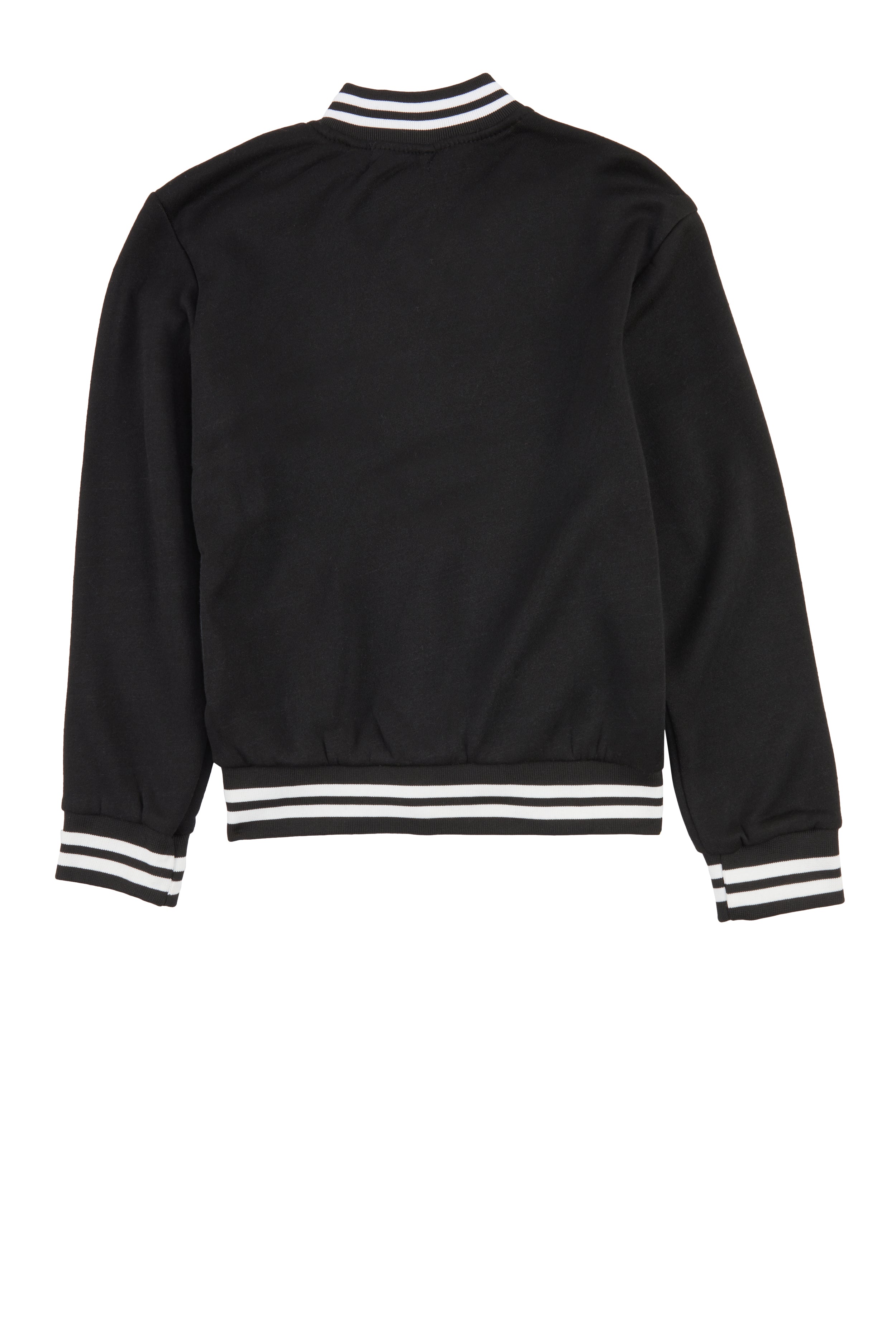 Girls Color Block Chenille Patch Bomber Jacket、mySite、camillekostekn