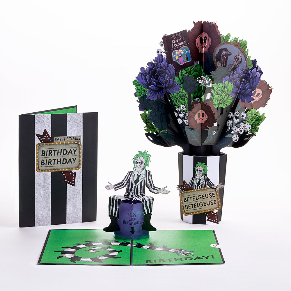 Beetlejuice Birthday Pop-Up Card & Bouquet Bundle、mySite、solidvoid