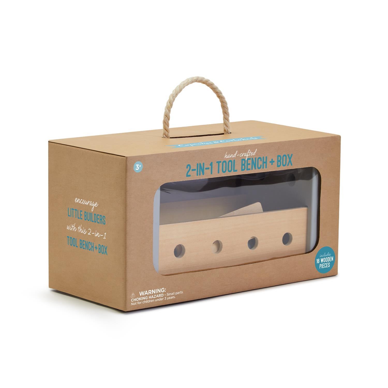  2-In-1 Wood Toolbox / Tool Bench in Gift Box、mySite、elrpsem3k