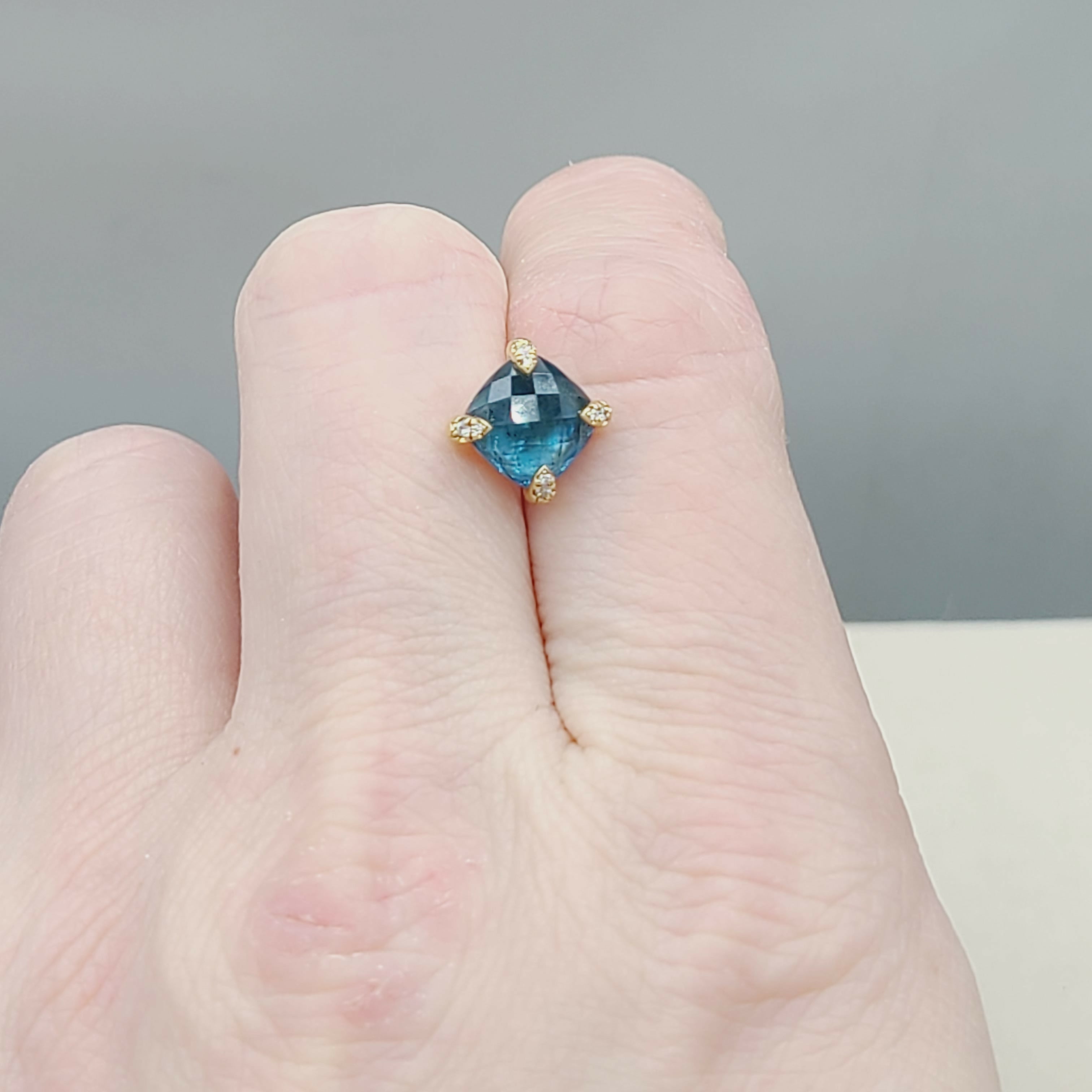 David Yurman Chatelaine Earrings Blue Topaz & Gold、mySite、hinf8tx79