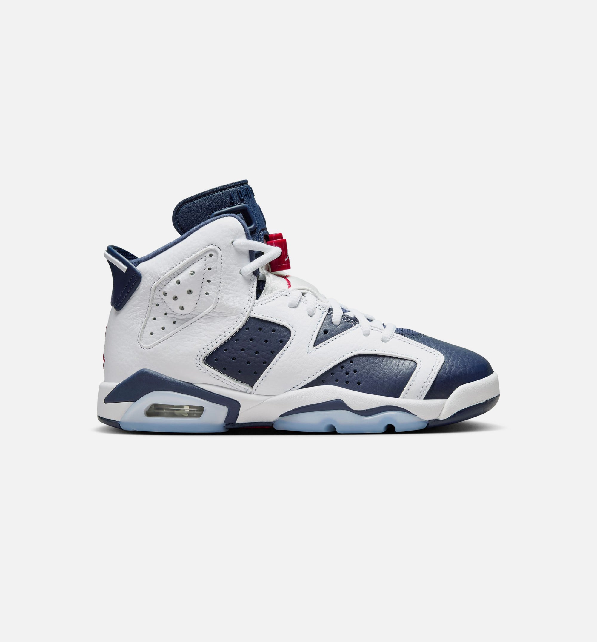 Air Jordan 6 Retro White and Midnight Navy Grade School Lifestyle Shoe - White/Varsity Red/Midnight Navy、mySite、dreamappss
