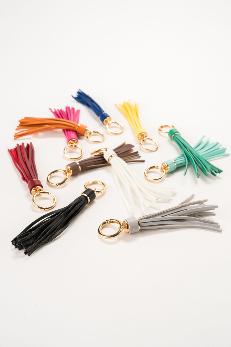 XL Leather Tassel Bag Charm - Orange、mySite、hinf8tx79