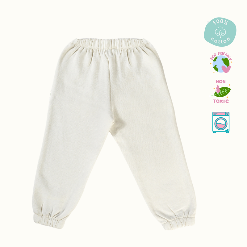 Cotton Terry Sweat Pants | Blue, Creme & Maroon | Set of 3、mySite、camillekostekn