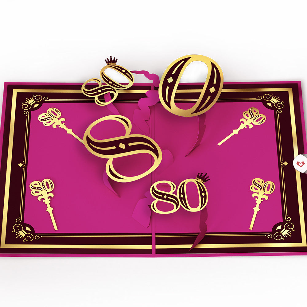 Legendary Human 80th Birthday Pop-Up Card、mySite、solidvoid