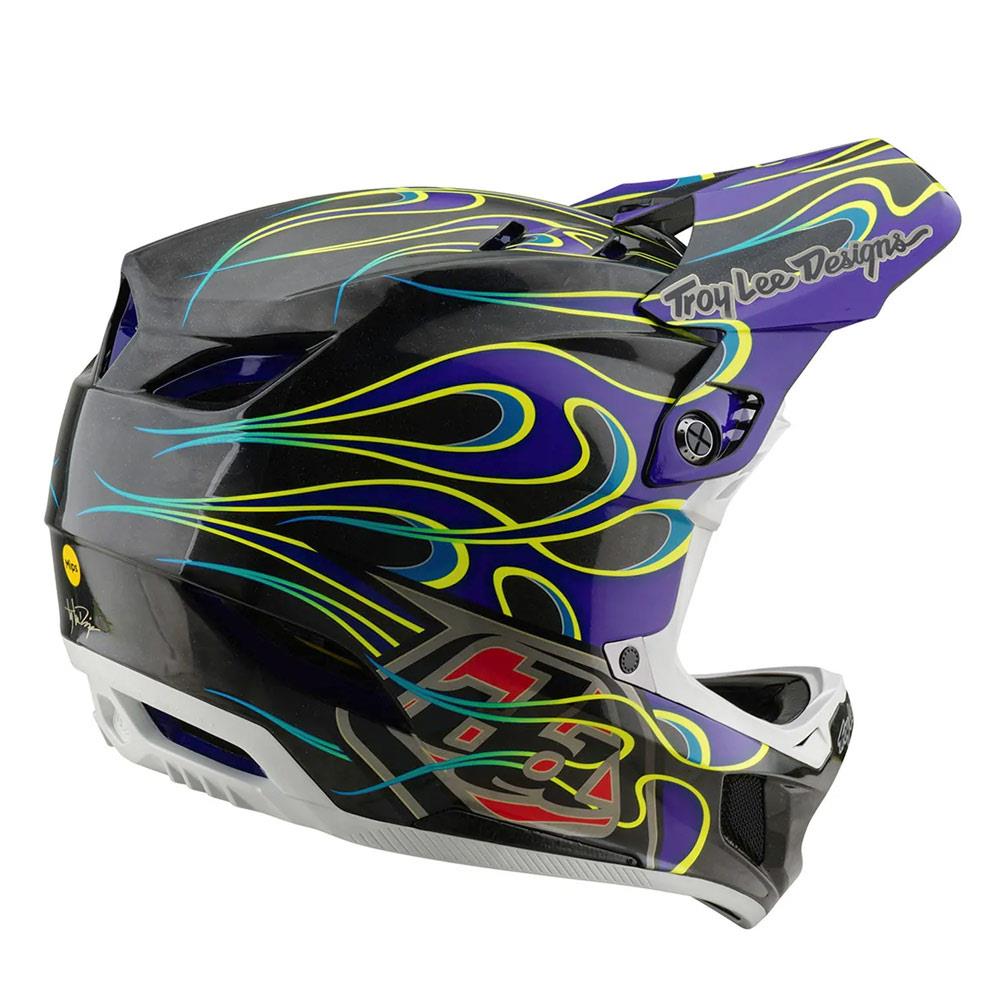  Troy Lee D4 Carbon MIPS Race Helmet - Torched Black/Purple、mySite、merchandisen