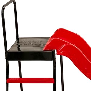 trampoline base and ladder slide for outdoor trampoline