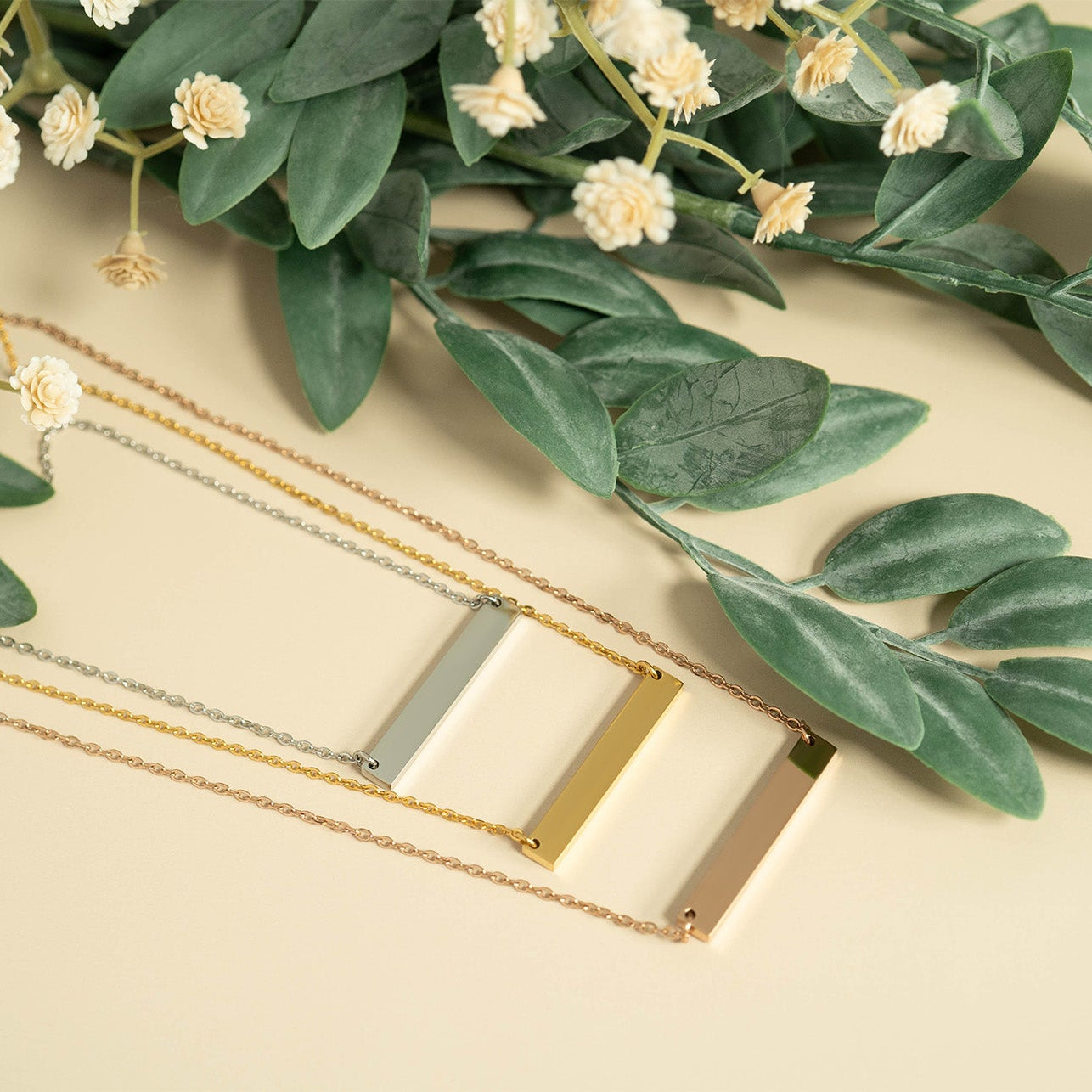 10 Pack - 18K Gold PVD Coated Polished Stainless Steel Blank Bar / SBB0072、mySite、dreamappss