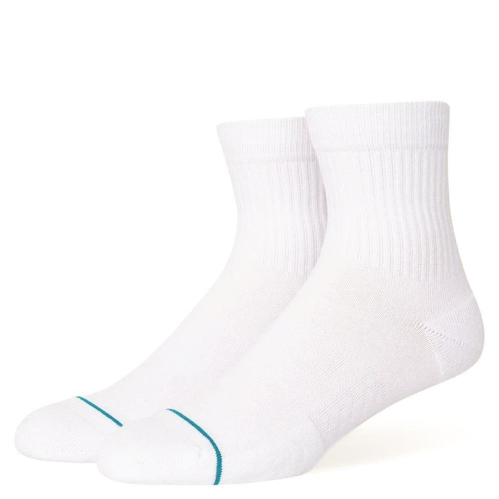  Stance Icon Quarter Socks - White、mySite、merchandisen