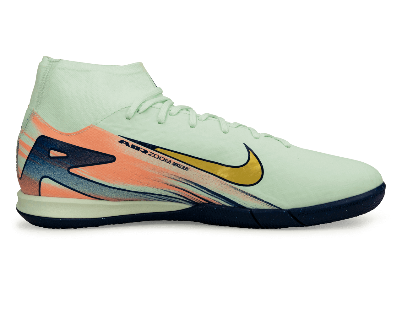 Nike Men's Zoom Mercurial Superfly 10 Academy MDS 009 IC Barely Green/Metallic Gold、mySite、noshort