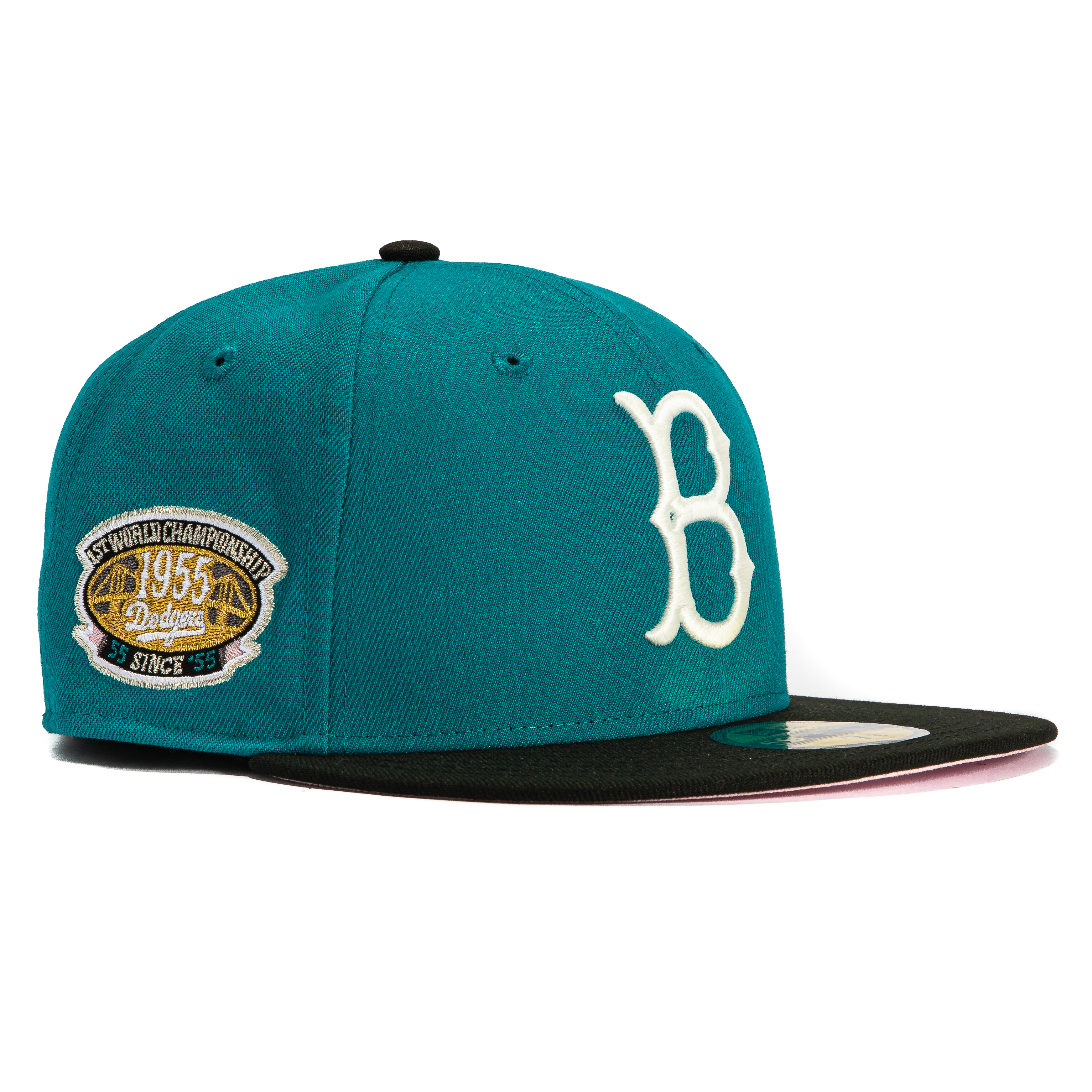 New Era 59Fifty Brooklyn Dodgers 1955 World Series Patch Hat - Teal, Black、mySite、vikingsvslions