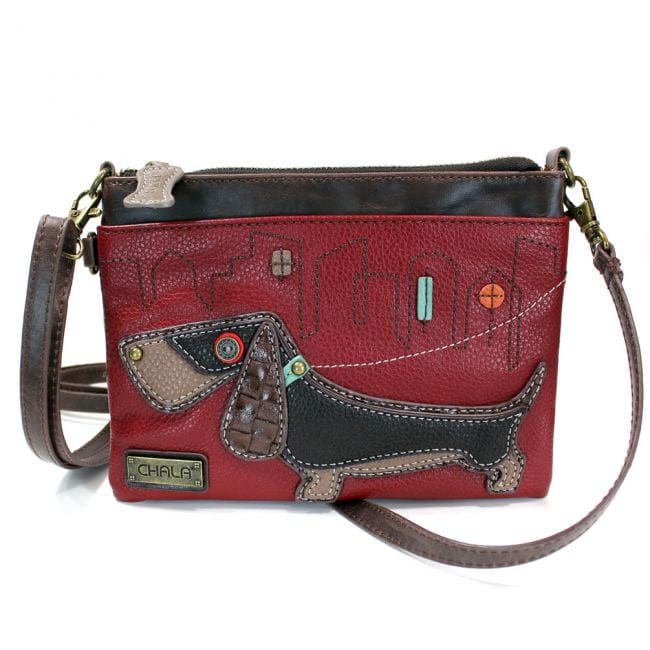 CHALA WIENER DOG - MINI CROSSBODY Burgundy or Indigo、mySite、g9winljtr