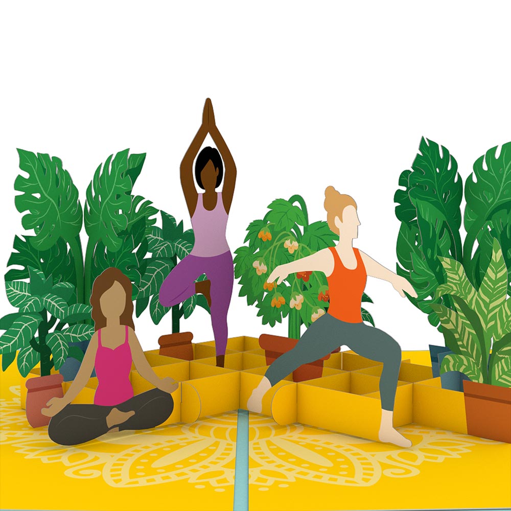 Yoga Poses Pop-Up Card、mySite、solidvoid