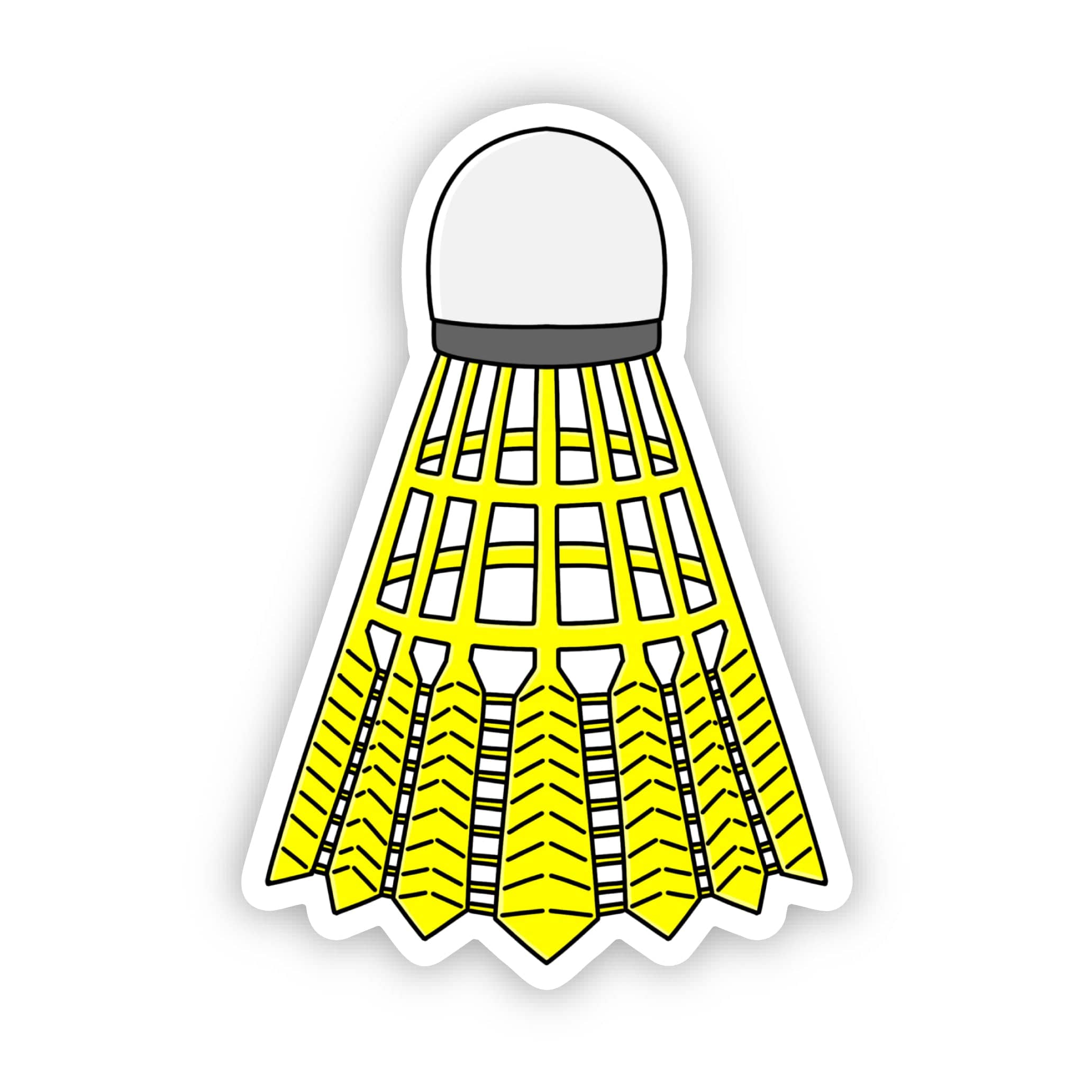  Yellow Badminton Birdie Sticker、mySite、ghnorth