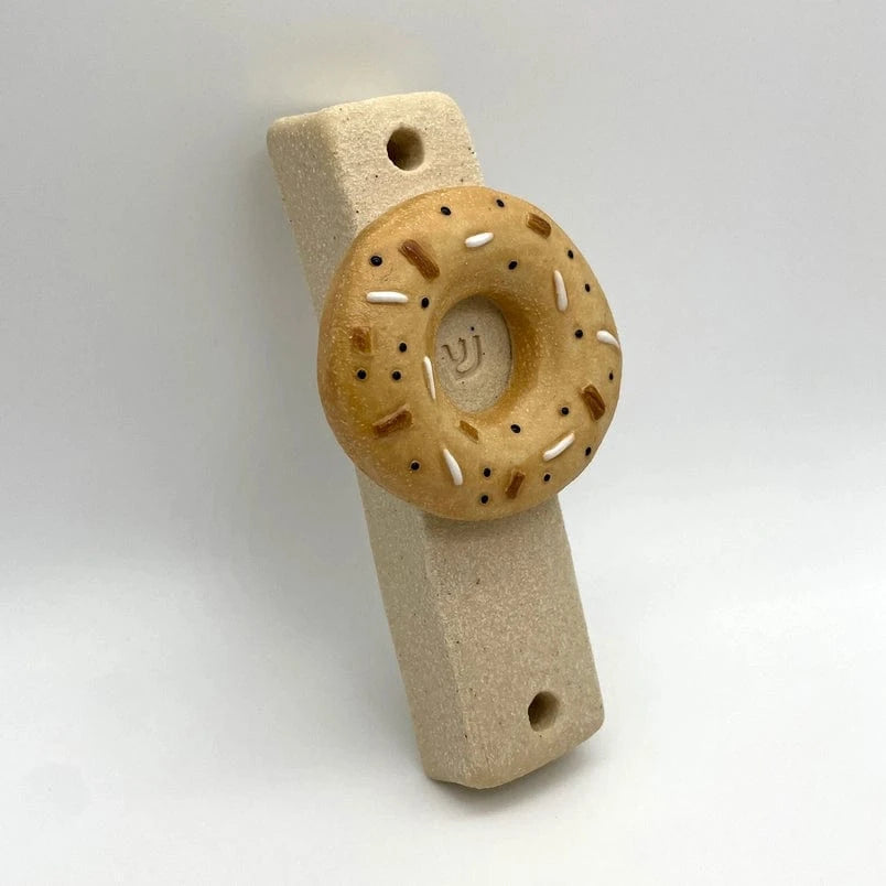 Ceramic Handmade Toasted Bagel Mezuzah、mySite、topwebapps