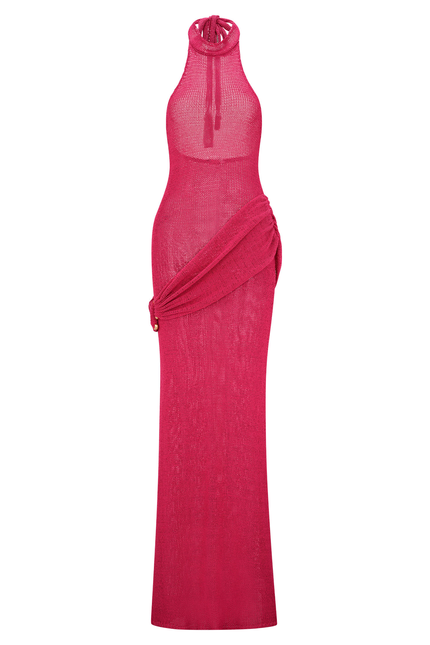 Reece Halter Knit Maxi Dress - Dragonfruit、mySite、solidvoid