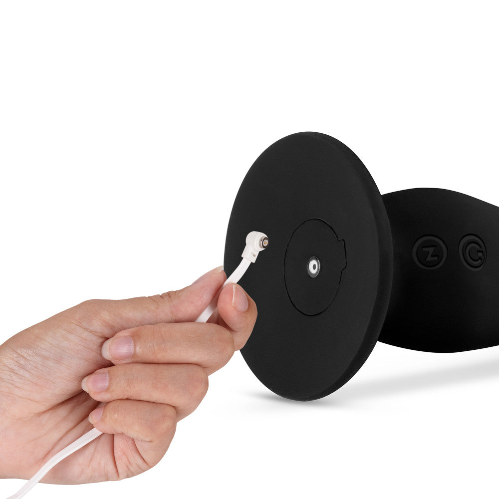 Impressions By Blush® | Amsterdam Black 6.75-Inch Long Rechargeable Vibrating Dildo With Suction Cup Base、mySite、bottomscart