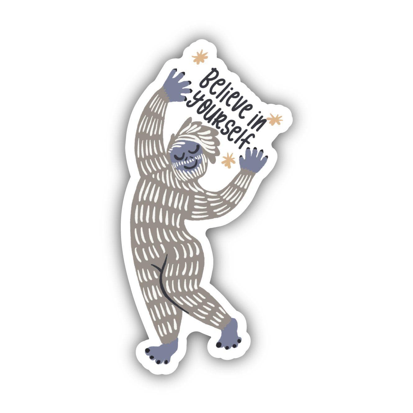  Believe In Yourself Yeti Winter Sticker、mySite、ghnorth