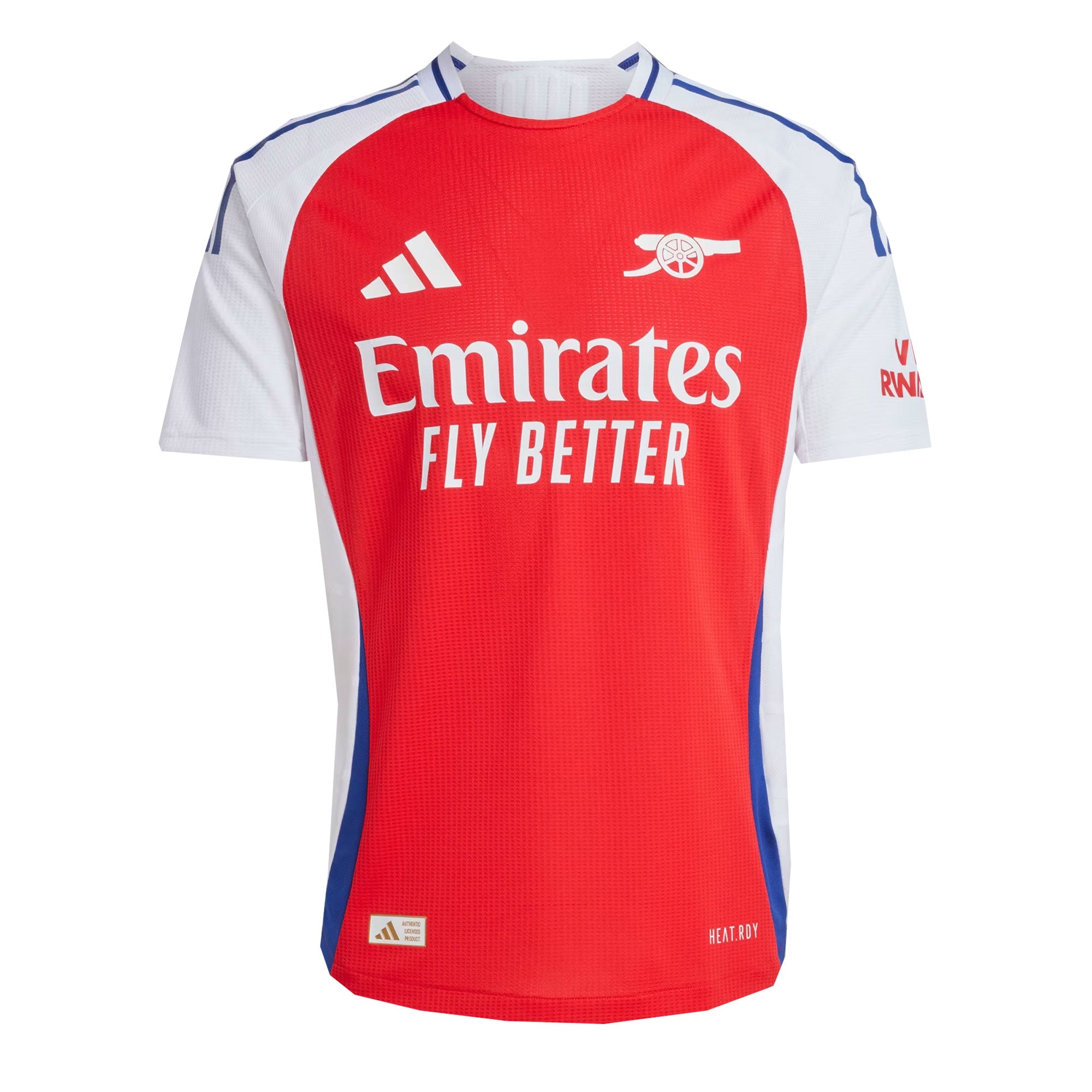 adidas Men's Arsenal 2024/25 Authentic Home Jersey Better Scarlet/White、mySite、noshort