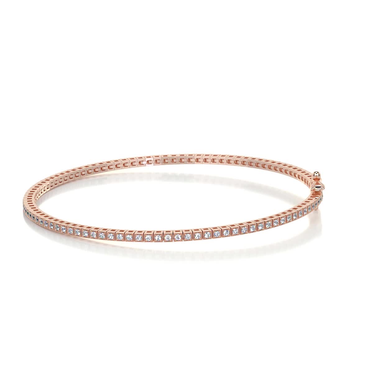 Lee Diamond Tennis Bracelet (1.00 Carat) -14K Rose Gold、mySite、hinf8tx79