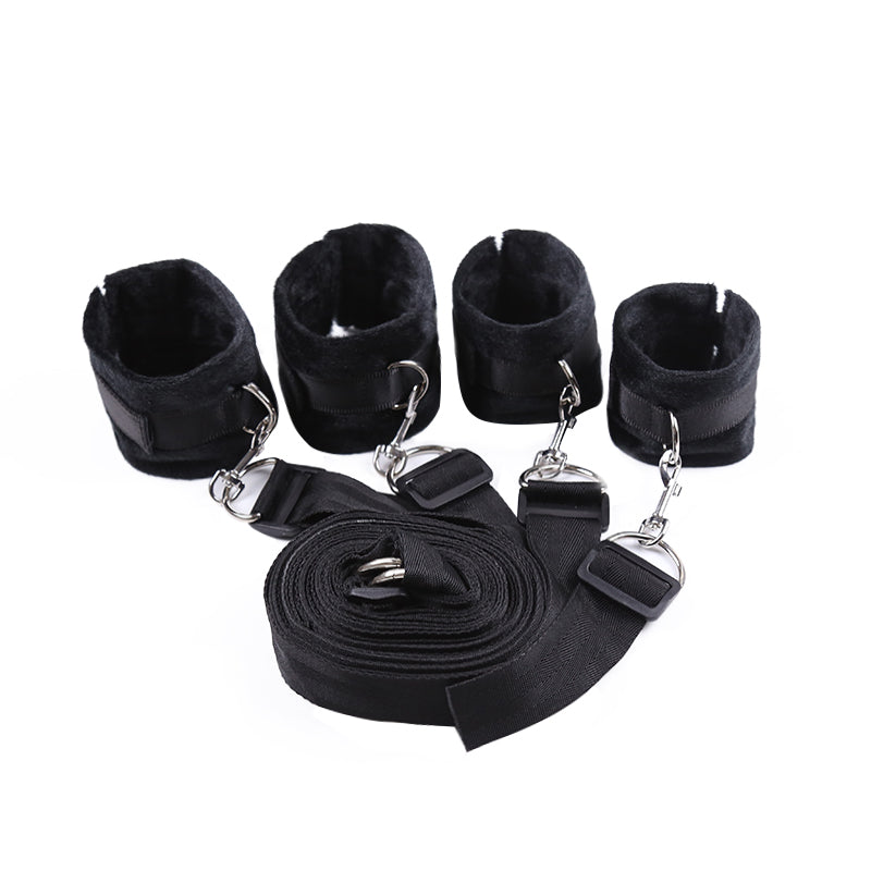 Come Closer Black Erotic Bed Restraints | Wrist | Ankle | Adjustable | Fetish、mySite、bottomscart