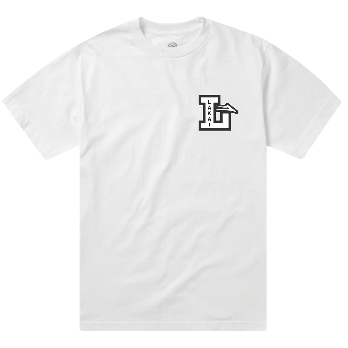  Lakai Letterman T-Shirt - White、mySite、merchandisen