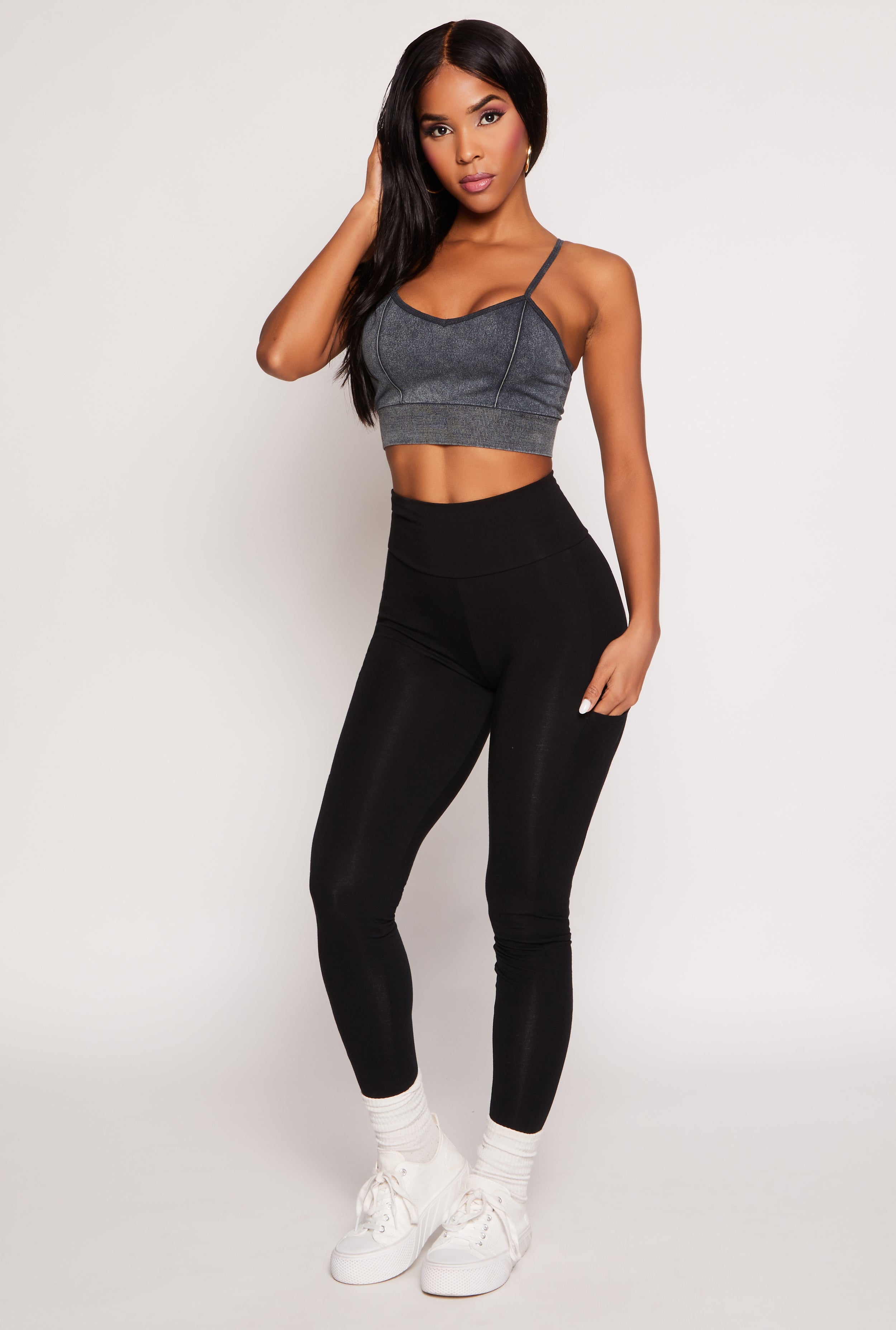 High Waist Cropped Pocket Leggings、mySite、camillekostekn