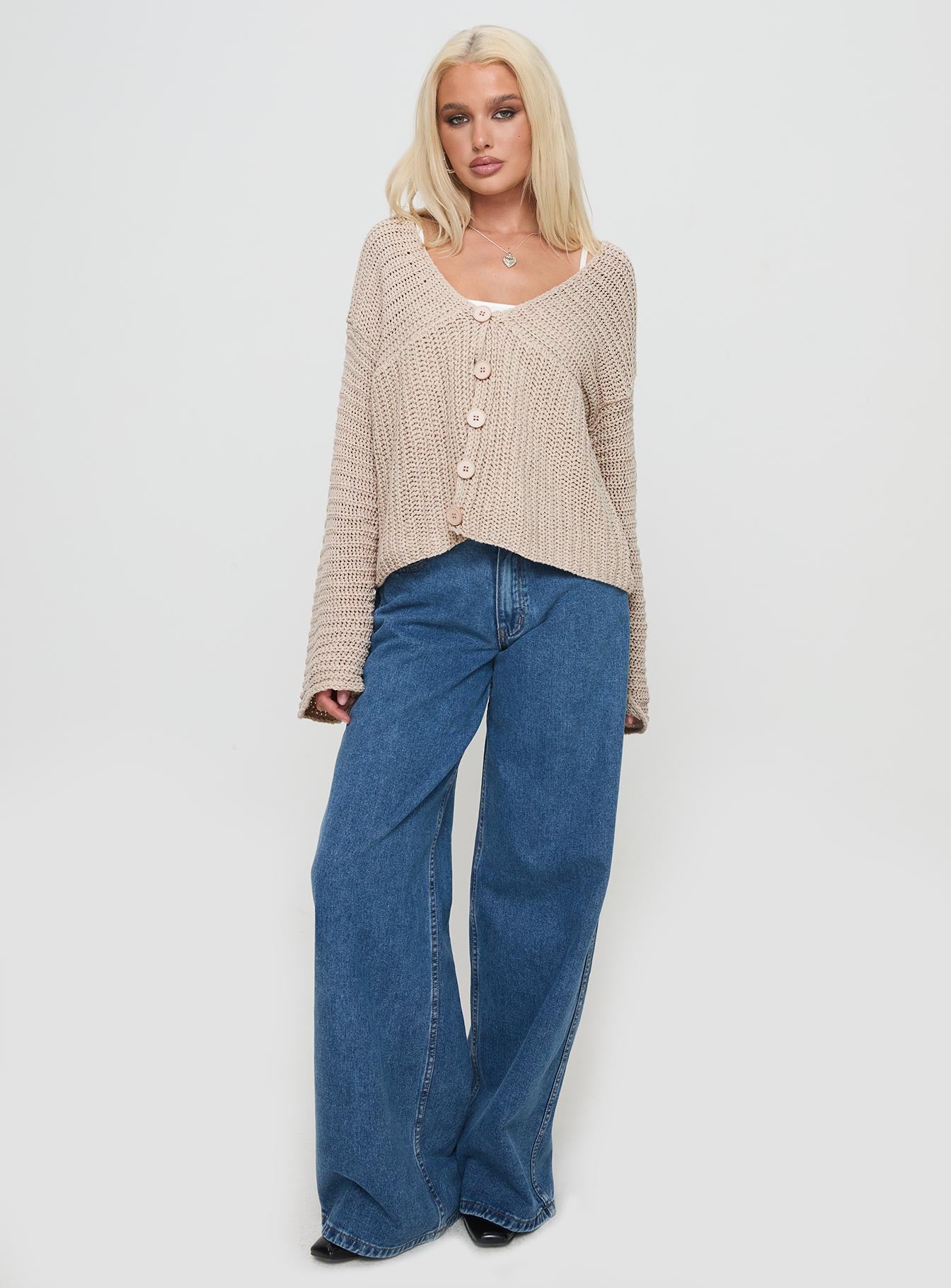 Maela Knit Cardigan Mocha、mySite、solidvoid