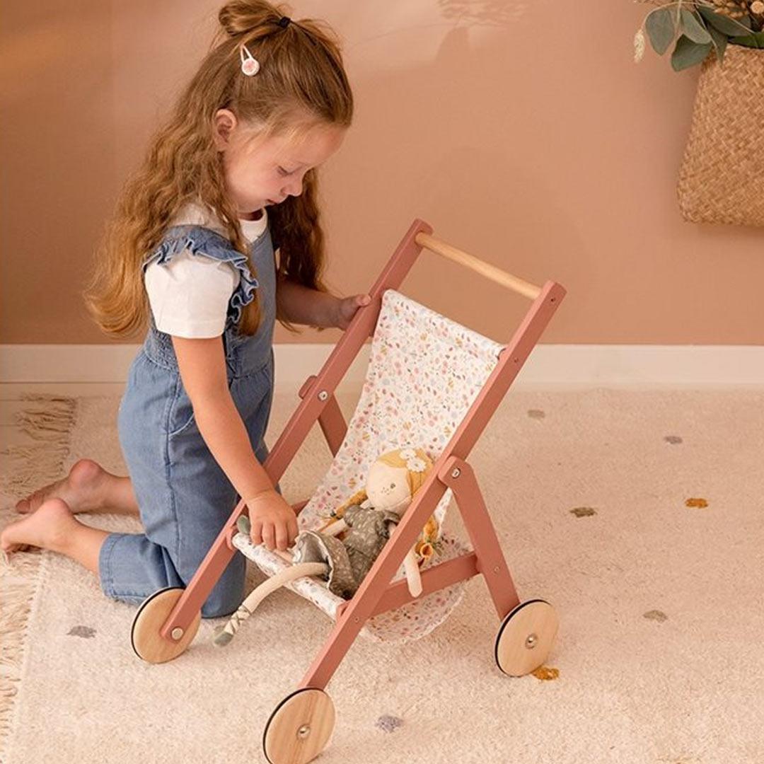  Little Dutch Wooden Doll Stroller - Flowers + Butterflies、mySite、merchandisen