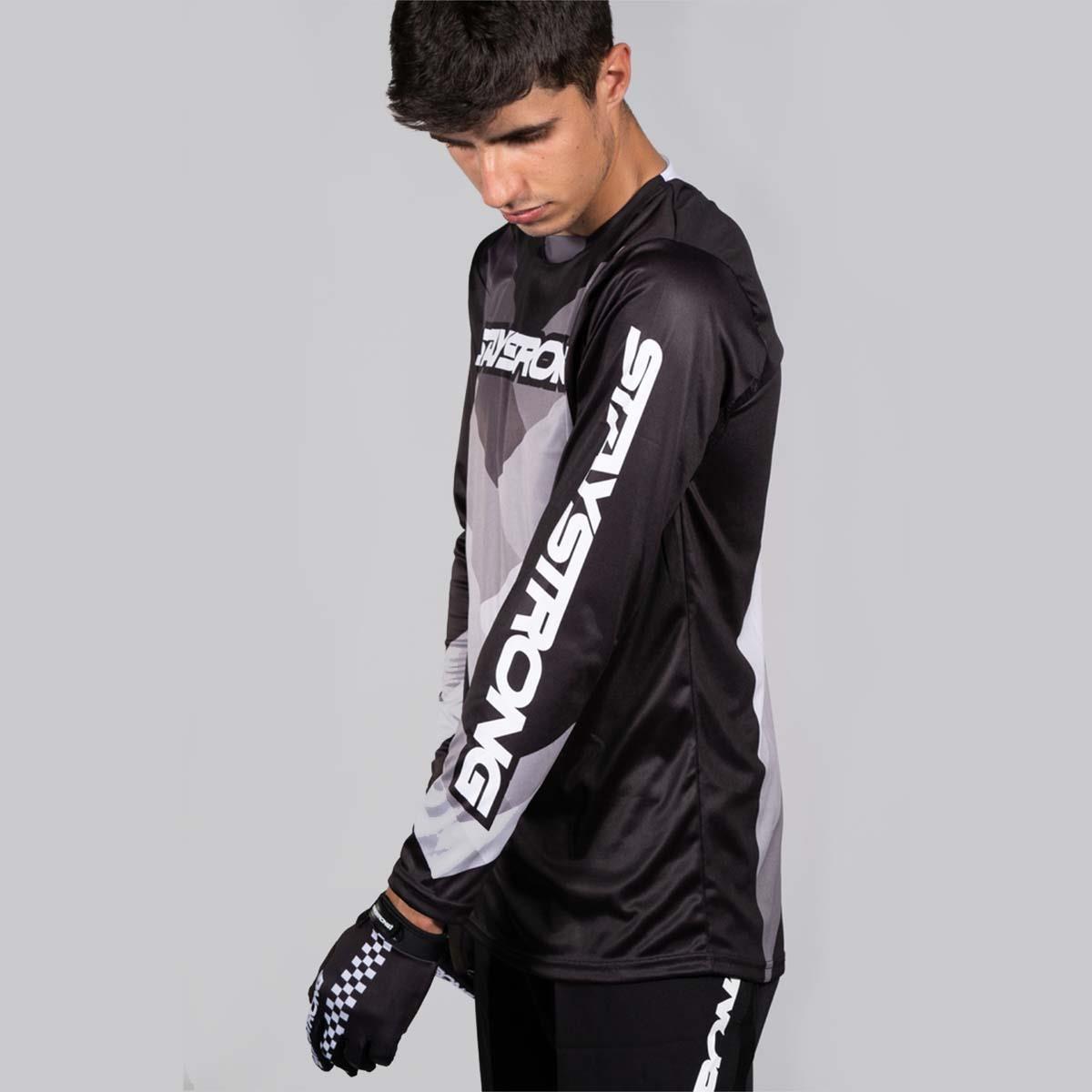 Stay Strong Chevron Race Jersey - Black、mySite、merchandisen