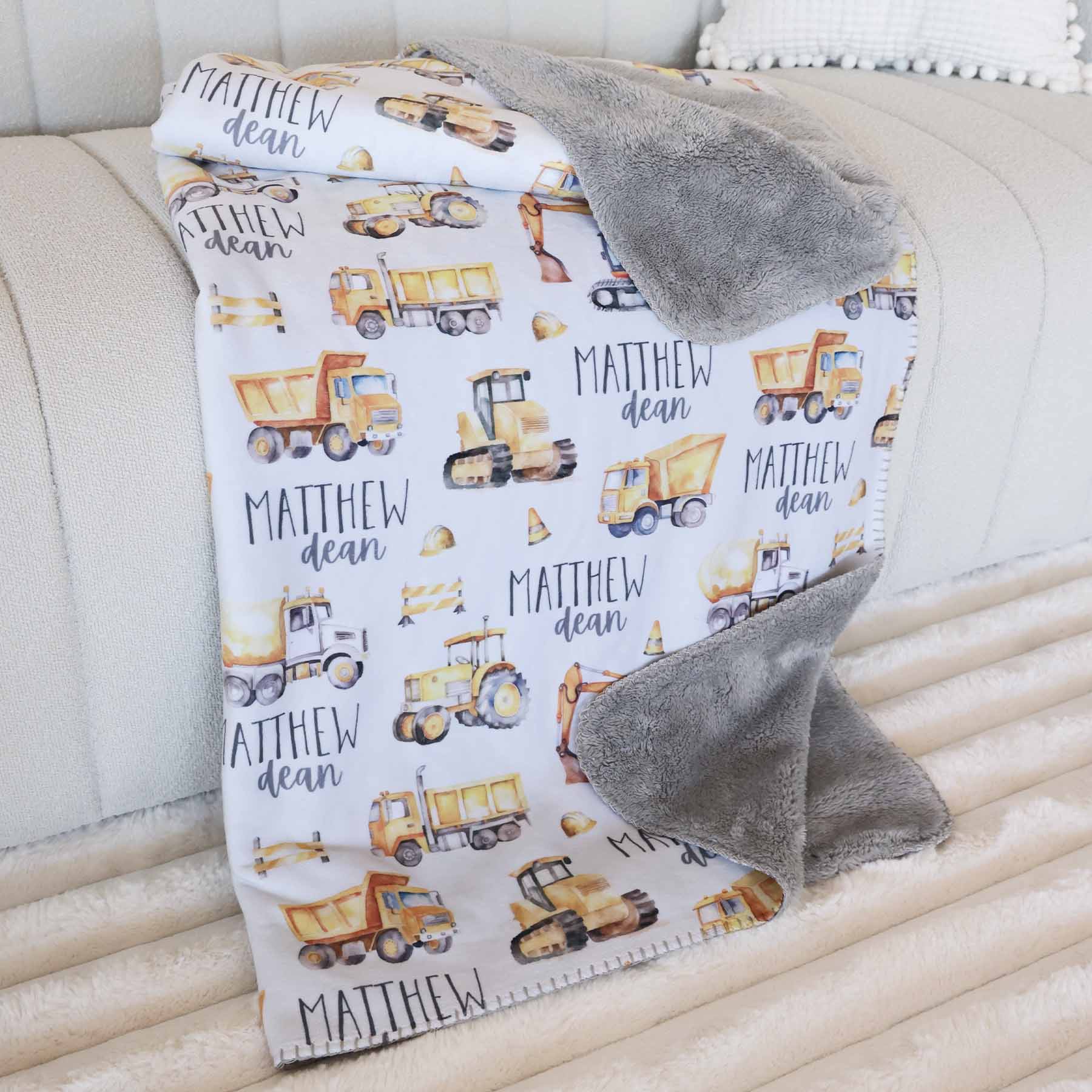  Personalized Fuzzy Kids Blanket | Road Work、mySite、layawaytickets