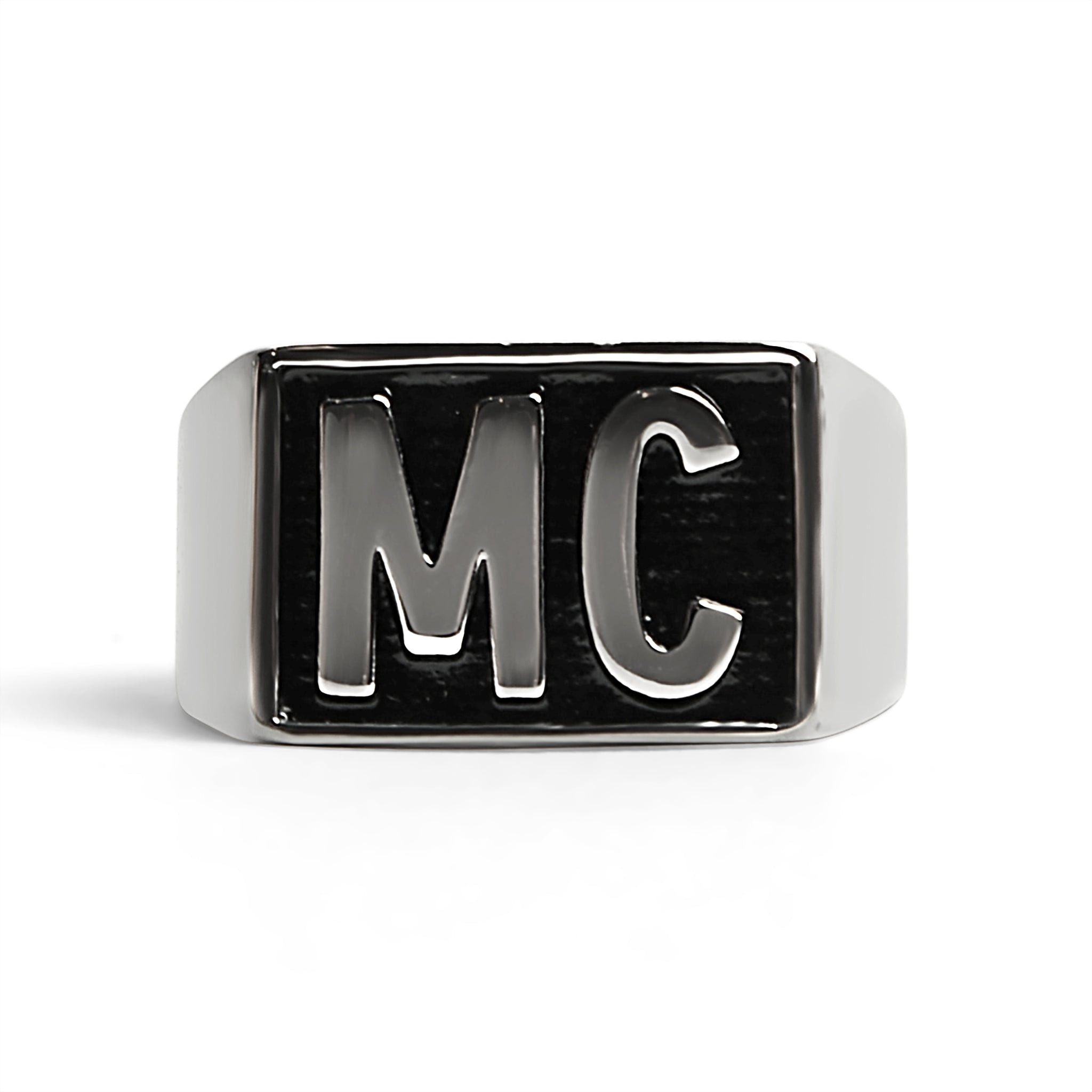 Stainless Steel Motorcycle Club MC Insignia Signet Ring / SCR4067、mySite、dreamappss