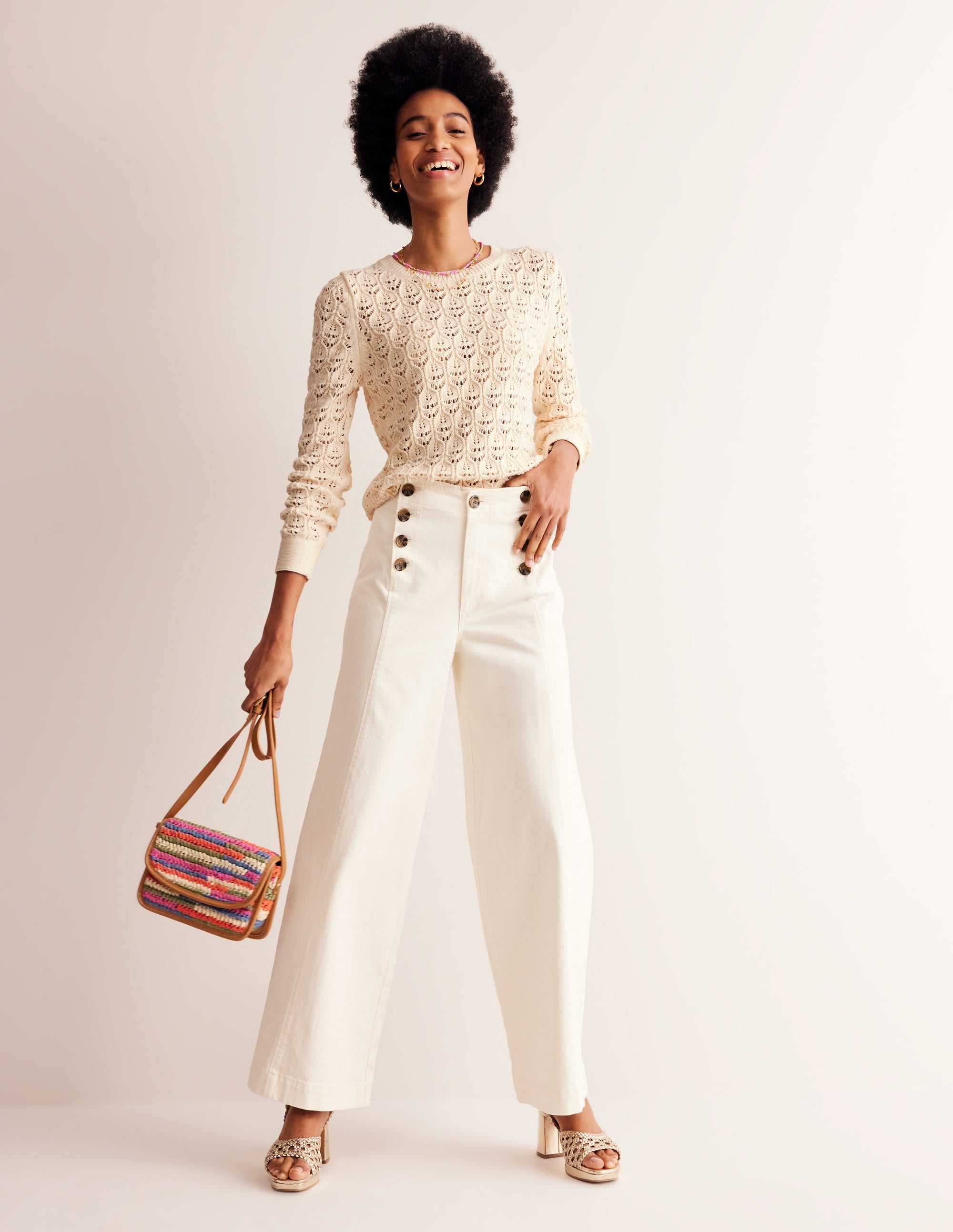  Crochet Knit Jumper-Warm Ivory、mySite、ashleygrahame