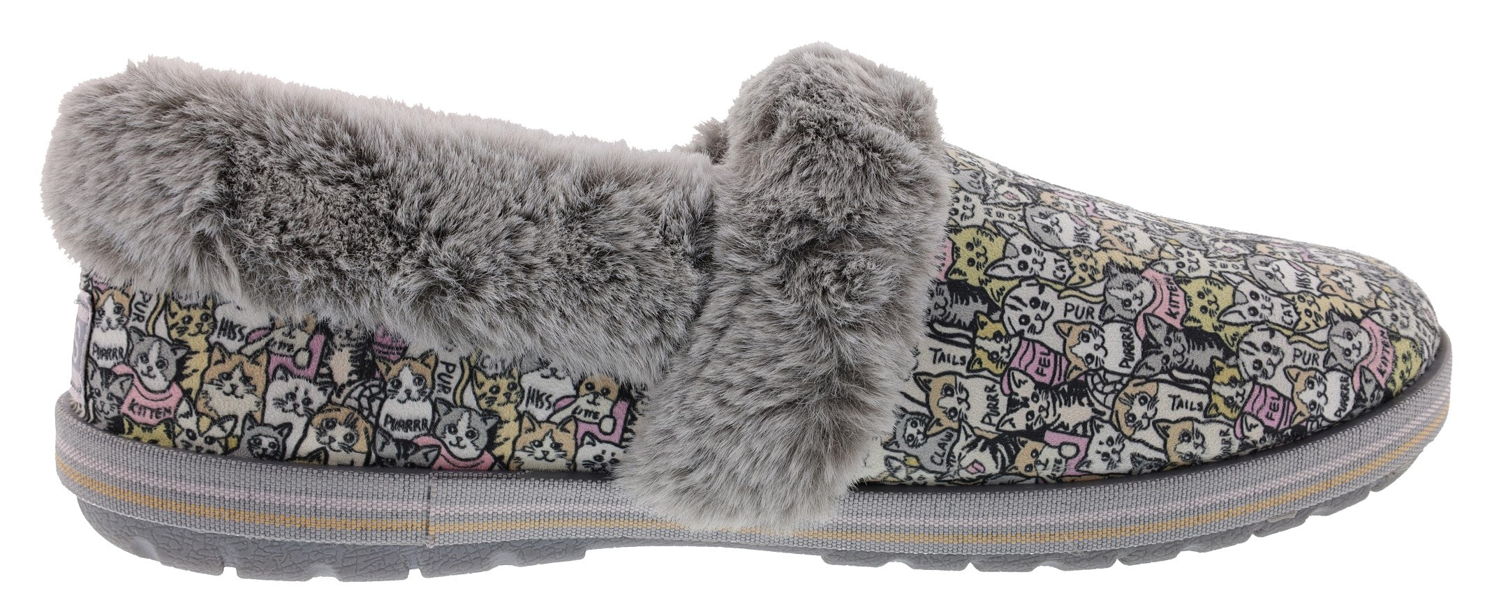 Skechers Bobs Women's Too Cozy Purrfect Storm Memory Foam Slippers、mySite、dreamappss