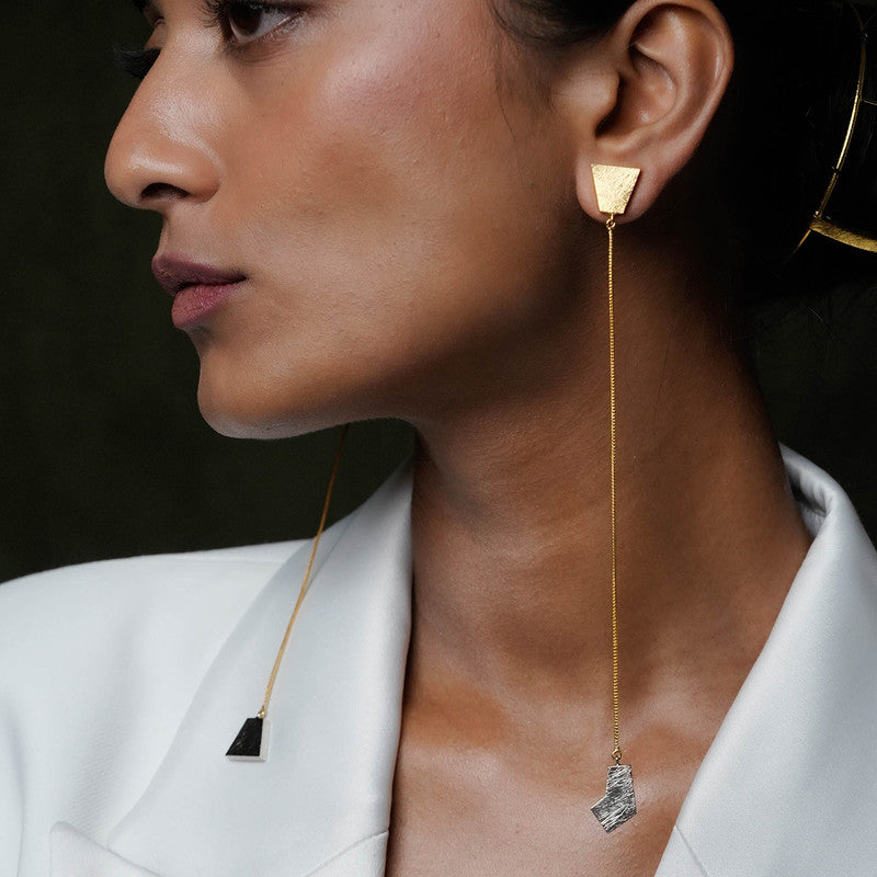 Brass Sakondu Earrings | Gold & Silver、mySite、camillekostekn