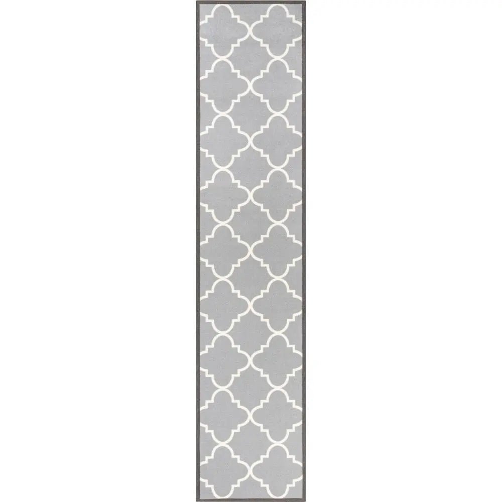 Brooklyn Trellis Grey Modern Flat-Weave Cotton Backing Rug、mySite、gigharbornorthrealestate
