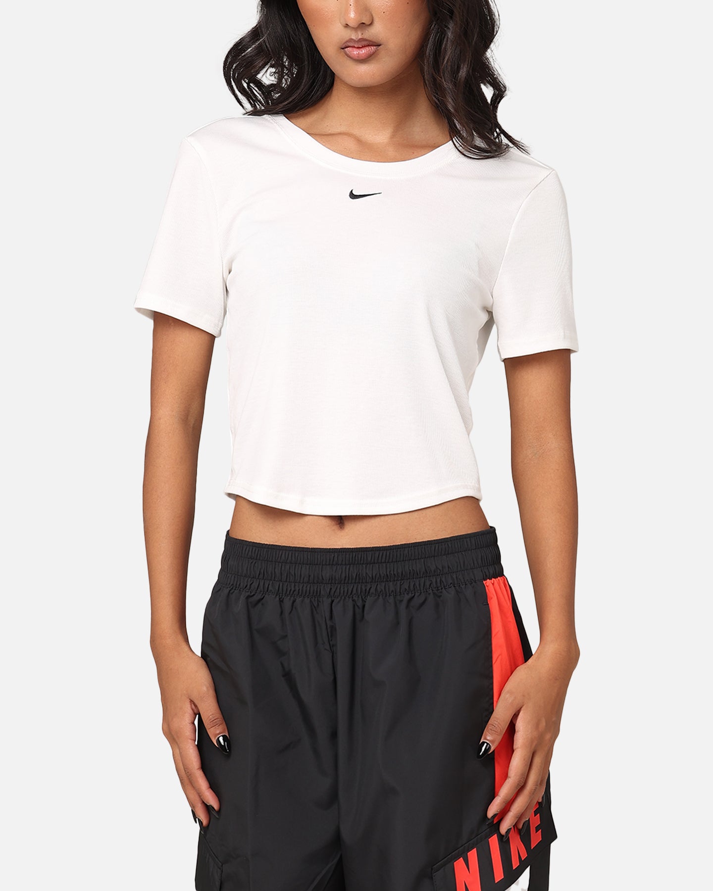 Nike Women's Sportswear Chill Knit T-Shirt Sail/Black、mySite、zt4zffjzw