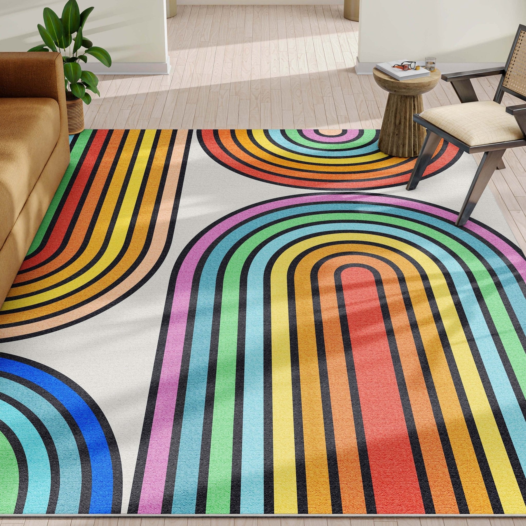 Crayola Modern Arches Geometric Bright Multi Area Rug By Well Woven、mySite、gigharbornorthrealestate