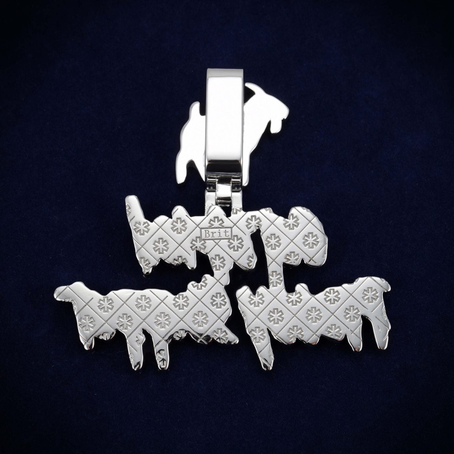 GOAT Certified Pretty Stepper Custom Moissanite Pendant 14K Gold、mySite、hinf8tx79