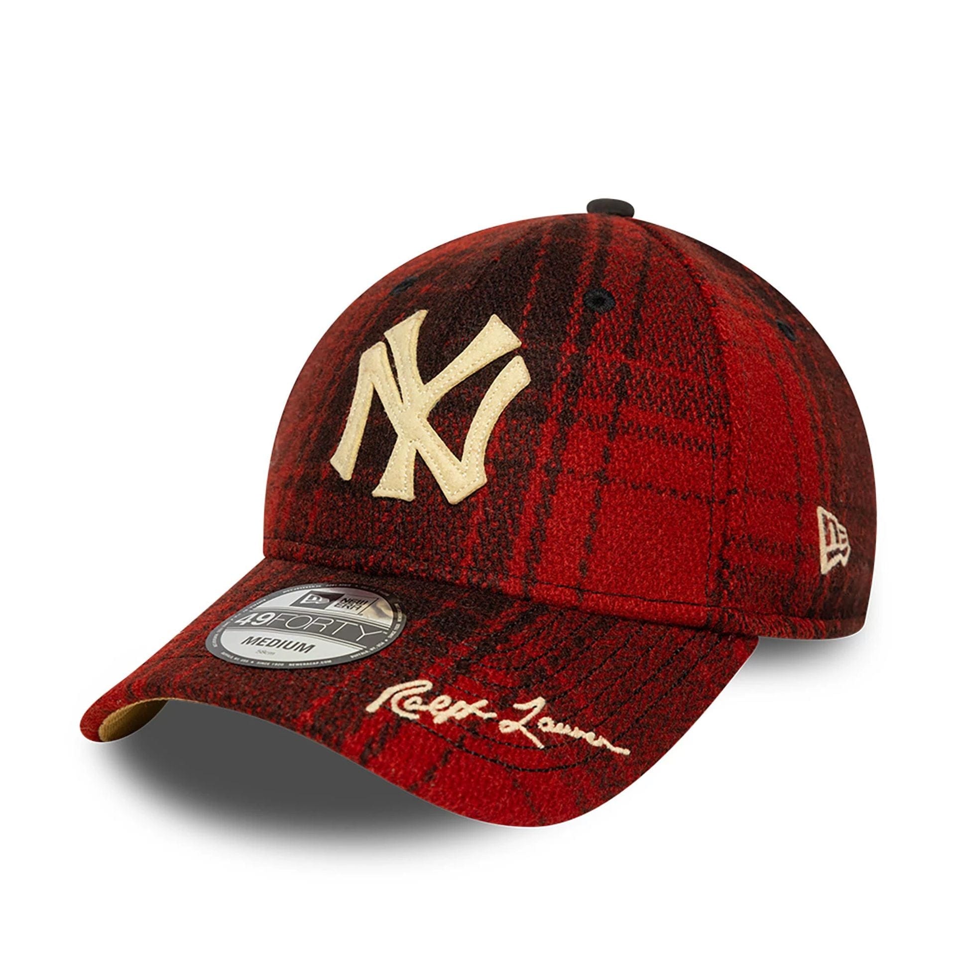 Ralph Lauren x MLB New York Yankees Red 49FORTY Fitted Cap、mySite、vikingsvslions