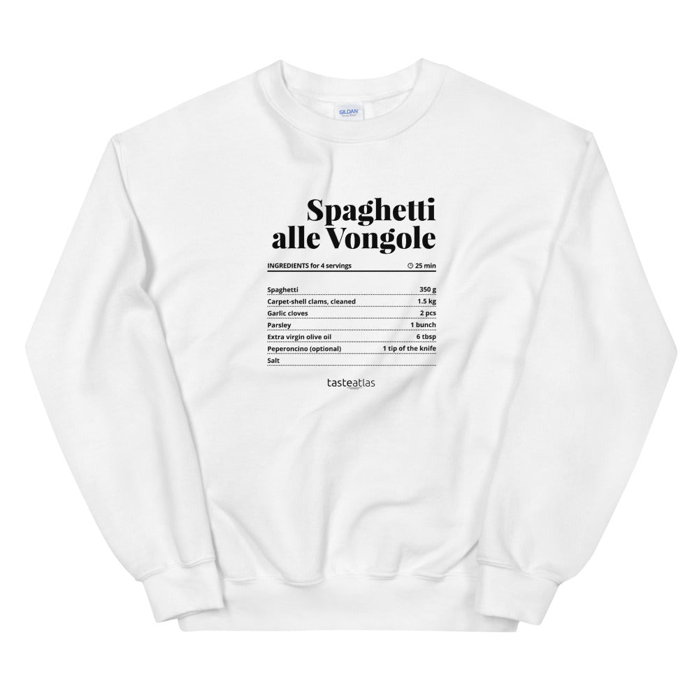 Spaghetti Alle Vongole Recipe Unisex Sweatshirt、mySite、camillekostekn