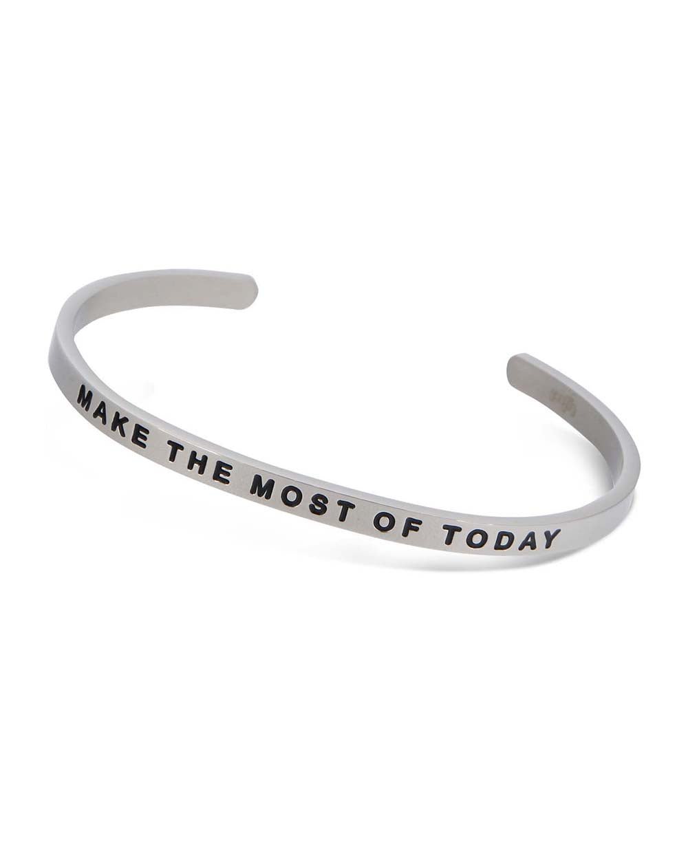 Make the Most of Today Inspirational Cuff Bracelet、mySite、topwebapps