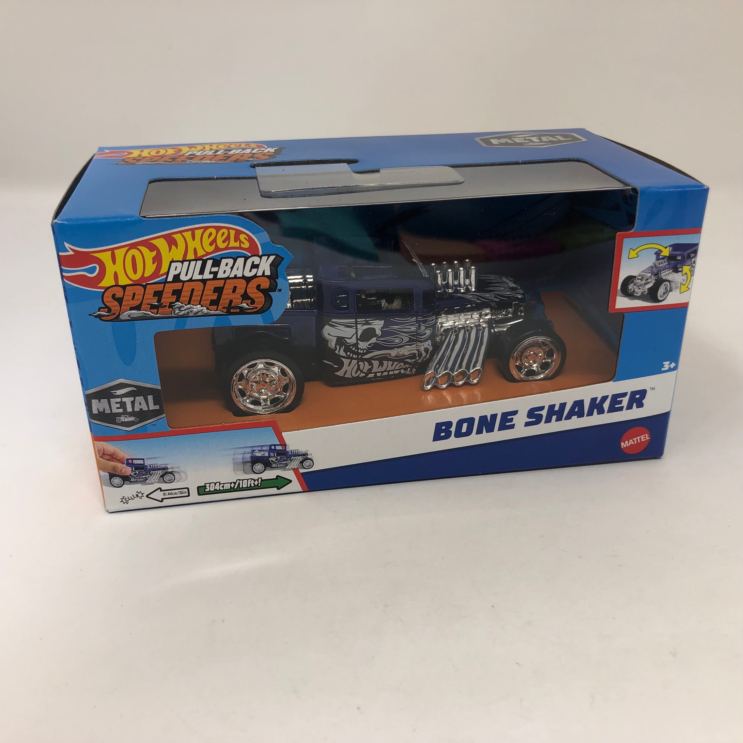 Bone Shaker * Dark BLUE * Hot Wheels Pull-Back Speeders 1:43 scale、mySite、hgirdovlk