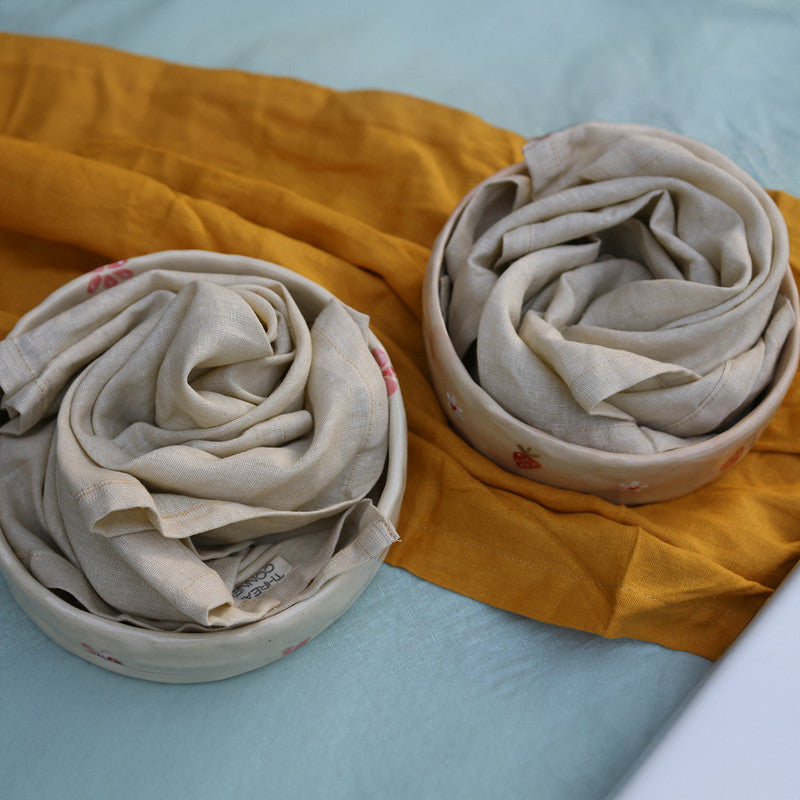 Pure Linen Table Napkins | Set of 2 | Beige、mySite、camillekostekn
