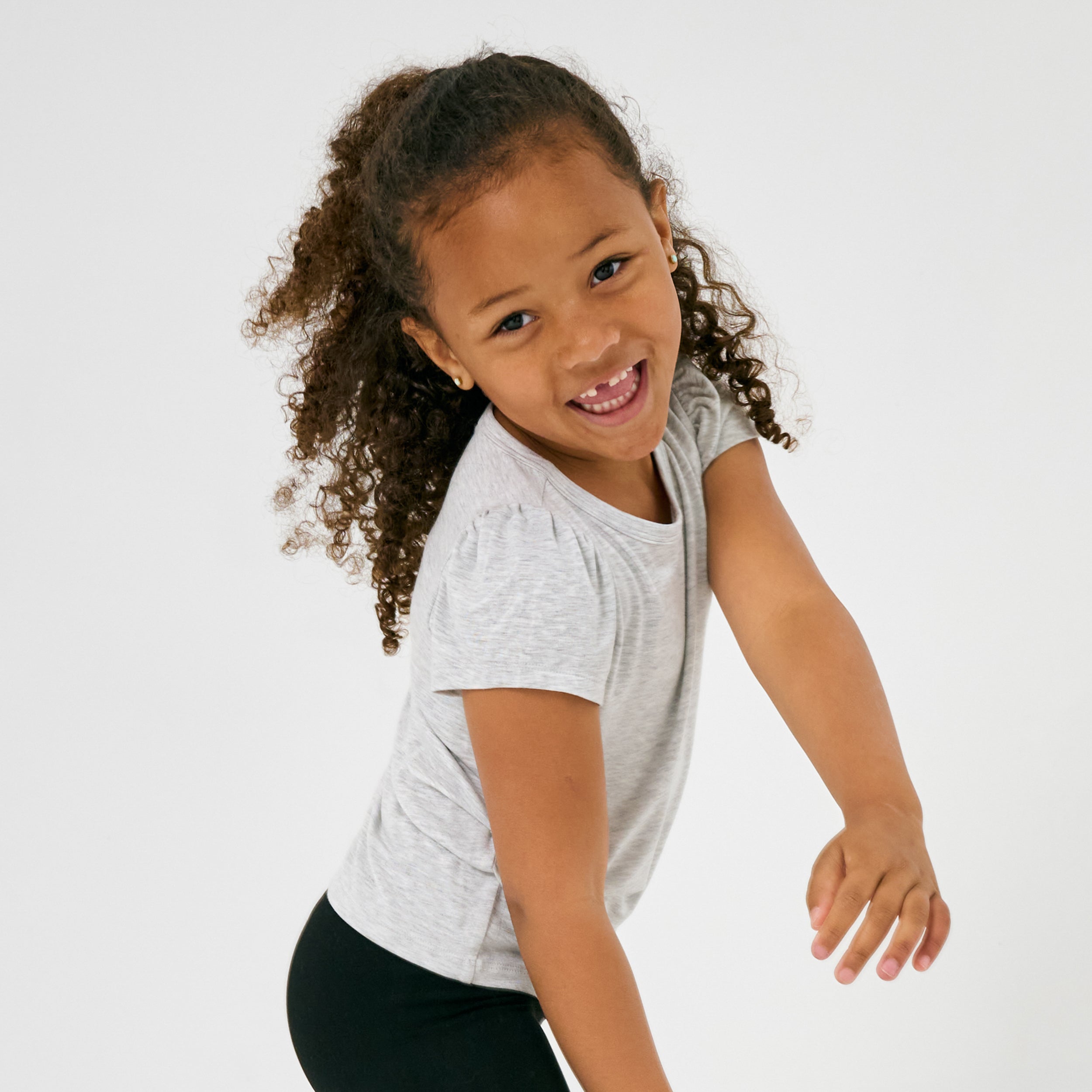 Light Heather Gray Puff Sleeve Tee、mySite、g9winljtr