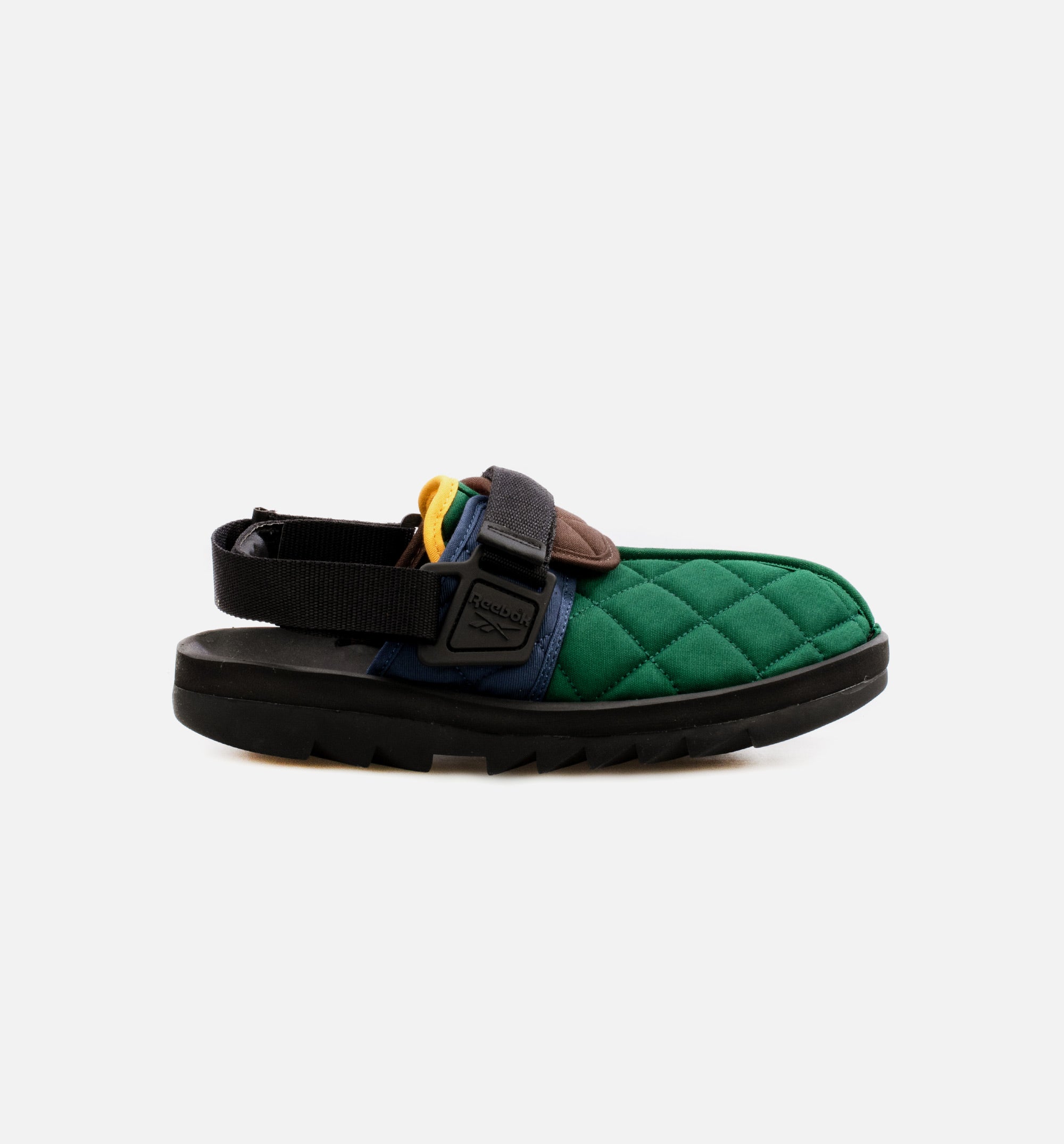 Beatnik Patchwork Mens Slides - Green/Blue、mySite、dreamappss